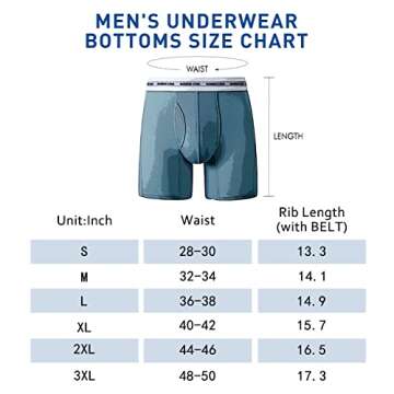 BAMBOO COOL Men’s Underwear Soft Breathable Boxer Briefs for Men Underwear