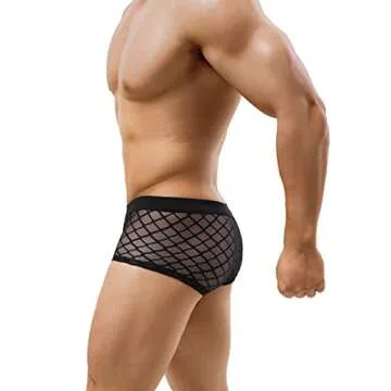 Sexy Men's Lace Mesh Boxer Briefs for Ultimate Comfort