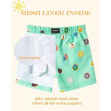 SURF CUZ Surfcuz Little Boys Swim Trunks UPF 50+ Toddler Beach Shorts Swimsuit Kids Quick Dry Swimwe...