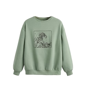 Cute SHENHE Girl's Crewneck Sweatshirt for Girls 14Y