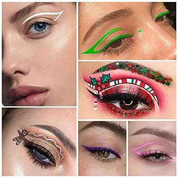 Luxsea Matte Liquid Eyeliner 14 Colors Waterproof Pencil Set Long Lasting Colorful Neon Eyeliner Set...