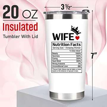 Gifts for Wife - Wife Gifts, Gifts for Her - Wedding Anniversary for Wife, Wife Birthday Gift Ideas, Mothers Day Gifts for Wife, Valentines Gifts for Her - I Love You Gifts for Her Tumbler 20Oz
