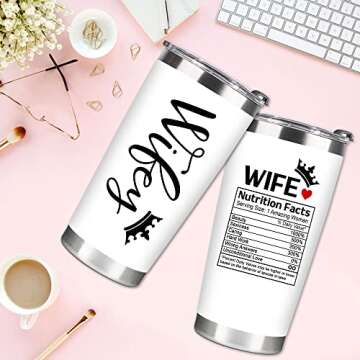 Gifts for Wife - Wife Gifts, Gifts for Her - Wedding Anniversary for Wife, Wife Birthday Gift Ideas, Mothers Day Gifts for Wife, Valentines Gifts for Her - I Love You Gifts for Her Tumbler 20Oz