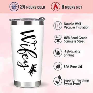 Gifts for Wife - Wife Gifts, Gifts for Her - Wedding Anniversary for Wife, Wife Birthday Gift Ideas, Mothers Day Gifts for Wife, Valentines Gifts for Her - I Love You Gifts for Her Tumbler 20Oz