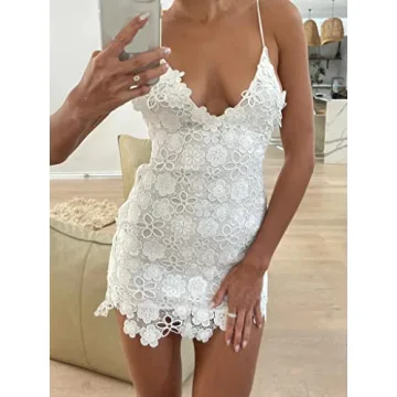 Elegant Women Lace Short Bodycon A-Line Mini Dress