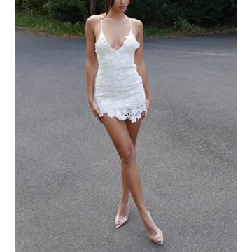 Elegant Women Lace Short Bodycon A-Line Mini Dress