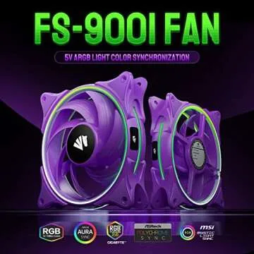 Asiahorse FS-9001 RGB Case Fan | 3-Pack 120mm ARGB Fans