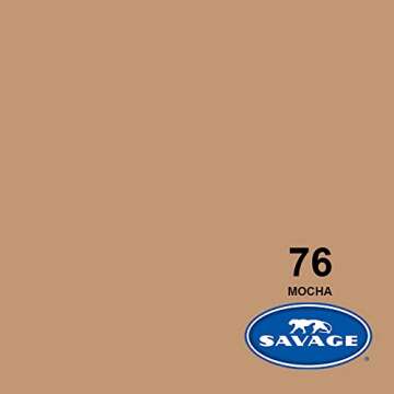 Savage Seamless Paper Photography Backdrop - Color #76 Mocha, Size 86 Inches Wide x 36 Feet Long, Backdrop for YouTube Videos, Streaming, Interviews and Portraits - Made in USA