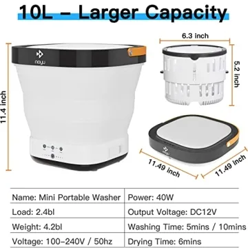 Compact Portable Washing Machine for Travel & RV