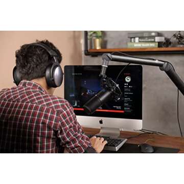 THRONMAX MDrill One USB Condenser Computer Microphone|Gaming Mic for PC, PS4 and Mac| USB-C Output|4 Pickup Patterns|Headphone Output and Volume Gain Control| Podcasts,YouTube| Plug & Play (Black)