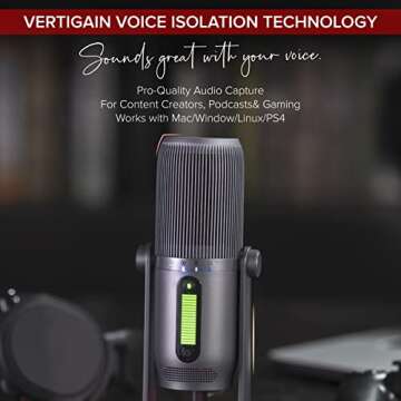 THRONMAX MDrill One USB Condenser Computer Microphone|Gaming Mic for PC, PS4 and Mac| USB-C Output|4 Pickup Patterns|Headphone Output and Volume Gain Control| Podcasts,YouTube| Plug & Play (Black)