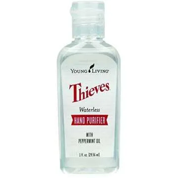Young Living Thieves Waterless Hand Purifier - Effective and Convenient - 3 Pack of 1 fl oz - Clean Hands Anytime, Anywhere - Leaves Hands Soft - Convenient Carry