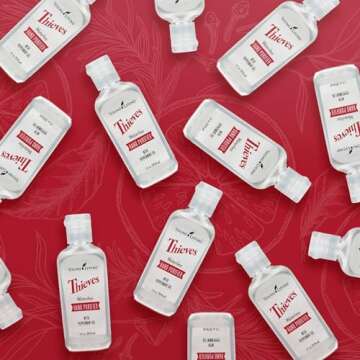 Young Living Thieves Waterless Hand Purifier - Effective and Convenient - 3 Pack of 1 fl oz - Clean Hands Anytime, Anywhere - Leaves Hands Soft - Convenient Carry