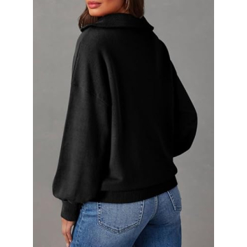 Dokotoo Women's 1/4 Zip Oversized Sweatshirt