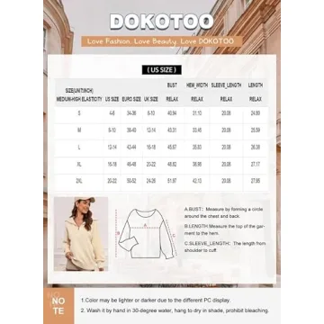 Dokotoo Women's 1/4 Zip Oversized Sweatshirt