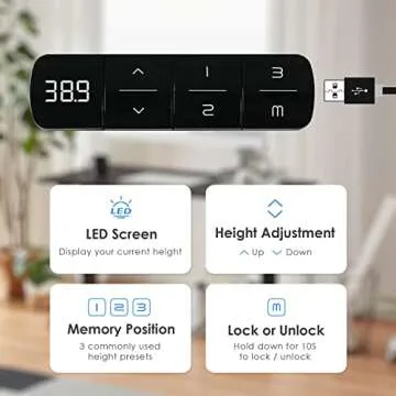 Smart Advanced Standing Desk, Easy Assembly (10 Minutes)，Dual Motor Electric Adjustable Height Desk for Home Office, 48 x 24 Inch Table，Sit to Stand Desk Laptop Computer Writing Office Desks