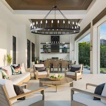 Large Black Wagon Wheel Chandelier for High Ceilings