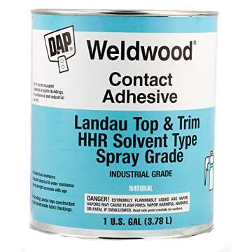 DAP Products Weldwood Landau Top & Trim Adhesive 1 Gallon - Durable, Waterproof, Heat-Resistant