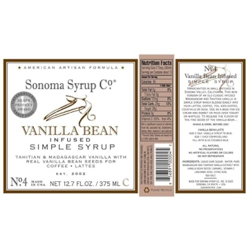 Sonoma Syrup Co Vanilla Bean Simply Syrup 12.7 fl oz