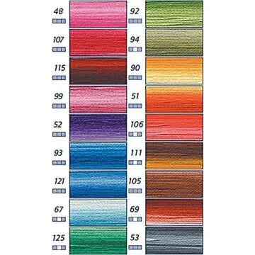DMC Embroidery Floss,Variegated Embroidery Thread,36 Multicolor Cross Stitch Threads Bundle with Bobbin Winder,DMC Color Variations Hand Embroidery Yarn,Colorful String,Rainbow Cotton Variegated Pack