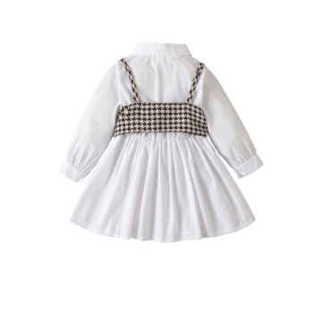 Stylish WDIRARA Houndstooth Toddler Dress and Cami Set