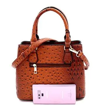 Trendeology Chic Vegan Leather Satchel Well-Organized Bag
