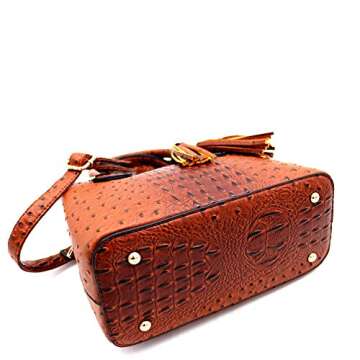 Trendeology Chic Vegan Leather Satchel Well-Organized Bag