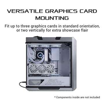 ASUS ROG Strix Helios GX601 White Edition RGB Mid-Tower Computer Case for ATX/EATX Motherboards with tempered glass, aluminum frame, GPU braces, 420mm radiator support and Aura Sync