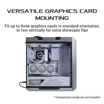 ASUS ROG Strix Helios GX601 White Edition RGB Mid-Tower Computer Case for ATX/EATX Motherboards with tempered glass, aluminum frame, GPU braces, 420mm radiator support and Aura Sync