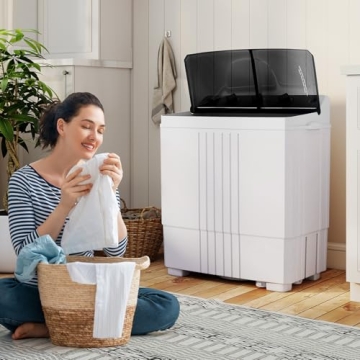 Giantex Portable Washing Machine: Compact 20 LBS Washer & Spinner Combo for Easy Laundry