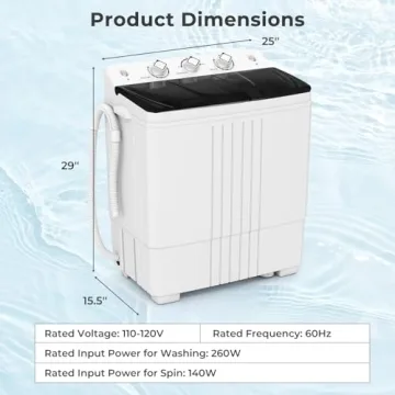 Giantex Portable Washing Machine for Small Spaces