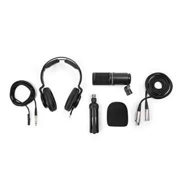 Rode RODECaster Pro Integrated Podcast Production Console - Bundle With Zoom ZDM-1 Podcast Microphone Pack, Technical Pro ARM1 Mic Suspension Crane Arm, 20' Heavy Duty 7mm Rubber XLR Mic Cable