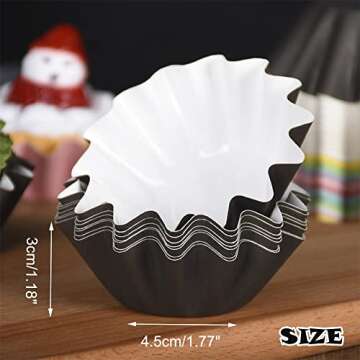 100 PCS Premium Baking Cups - Flared Brioche Muffin Wrappers for All Occasions
