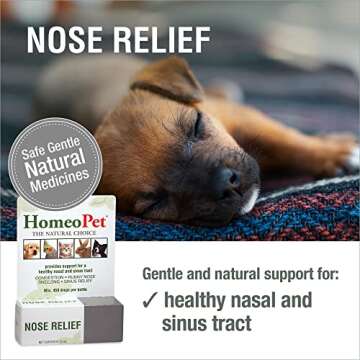 HomeoPet Nose Relief, Safe and Natural Nasal and Sinus Medicine for Cats, Dogs, and Other Small Anim...