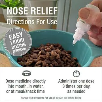 HomeoPet Nose Relief, Safe and Natural Nasal and Sinus Medicine for Cats, Dogs, and Other Small Animals, Pet Congestion Medicine, 15 Milliliters