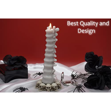 Gothic Spine Soy Candle for Halloween Decor - Unscented