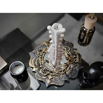 Gothic Spine Soy Candle for Halloween Decor - Unscented