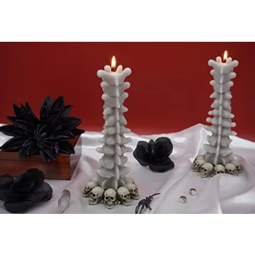 Gothic Spine Soy Candle for Halloween Decor - Unscented