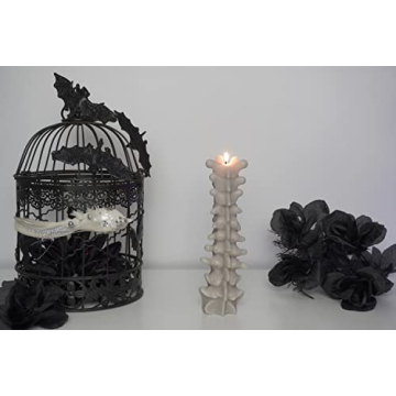 Gothic Spine Soy Candle for Halloween Decor - Unscented