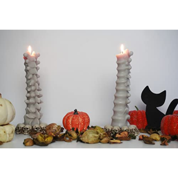 Gothic Spine Soy Candle for Halloween Decor - Unscented