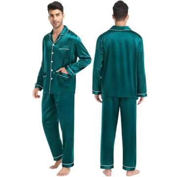 SWOMOG Couples Satin Pajamas Set for Ultimate Comfort