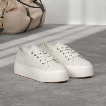 Steve Madden Women's Elore Sneaker, White , 7.5 M US