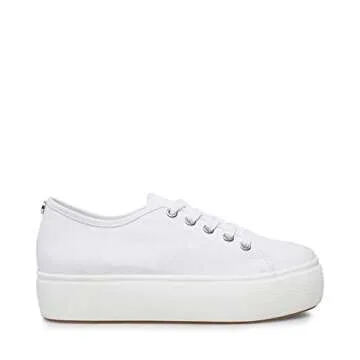 Steve Madden Women's Elore Sneaker, White , 7.5 M US
