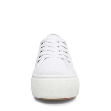 Steve Madden Women's Elore Sneaker, White , 7.5 M US