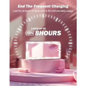 JOYTUTUS Car Sun Visor Vanity Mirror, Car Vanity Mirror With Lights, Makeup Mirror with 3 Light Modes & 60 LEDs, Rechargeable Car Mirror Dimmable Touch Control Travel Makeup Mirror for Car Truck SUV