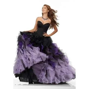 Women's Quinceanera Prom Dresses Long Ball Gown 2025 Puffy Sweetheart Ombre Satin Organza Cocktail Eveing Party Dress No Gradient White 4