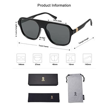 SOJOS Retro Polarized Sunglasses | Stylish UV400 Protection