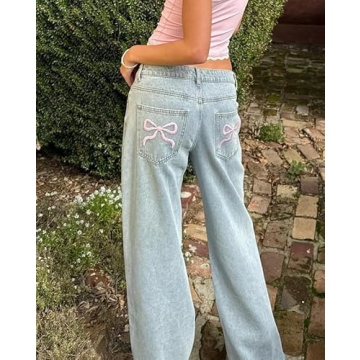 Shop Zempertoopa Women’s Y2K Baggy Jeans Wide Leg Pants