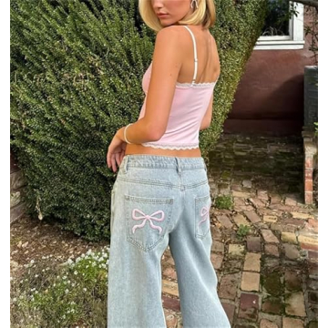 Shop Zempertoopa Women’s Y2K Baggy Jeans Wide Leg Pants