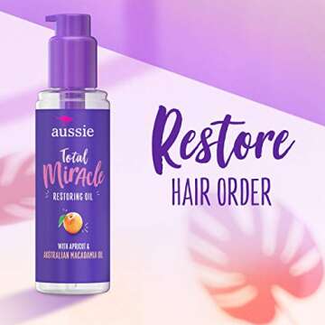 Aussie Total Miracle Restoring Oil, With Apricot 3.2 Fl Oz, 3.2 Oz